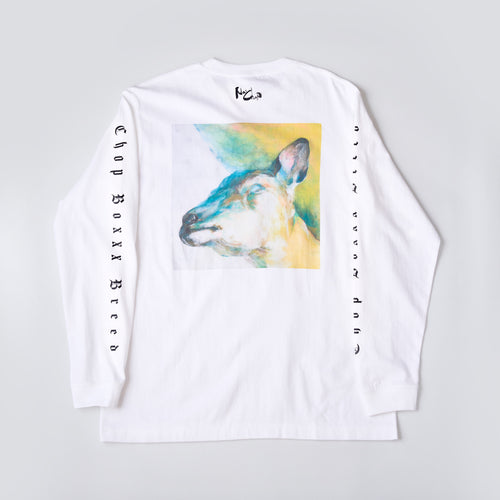 NaiChopLaw "Chop Boxxx Breed"  ロングスリーブTシャツ ホワイト