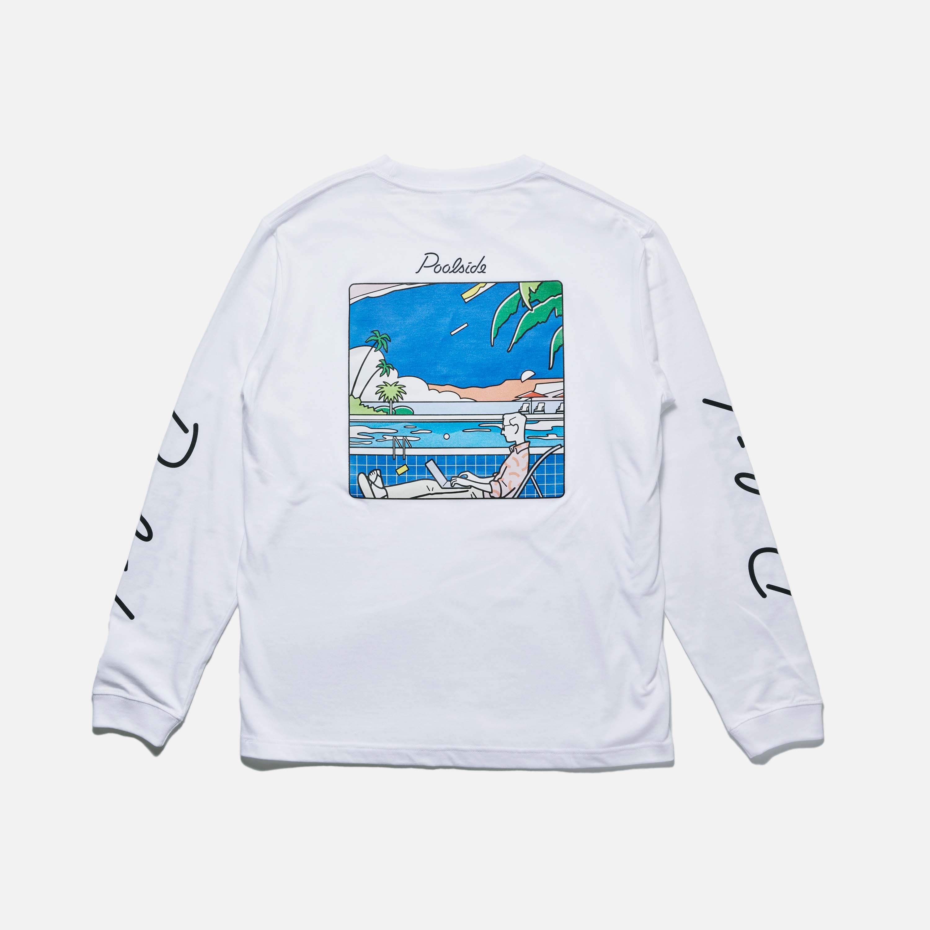 Poolside ロングスリーブTシャツ ロゴプリントB