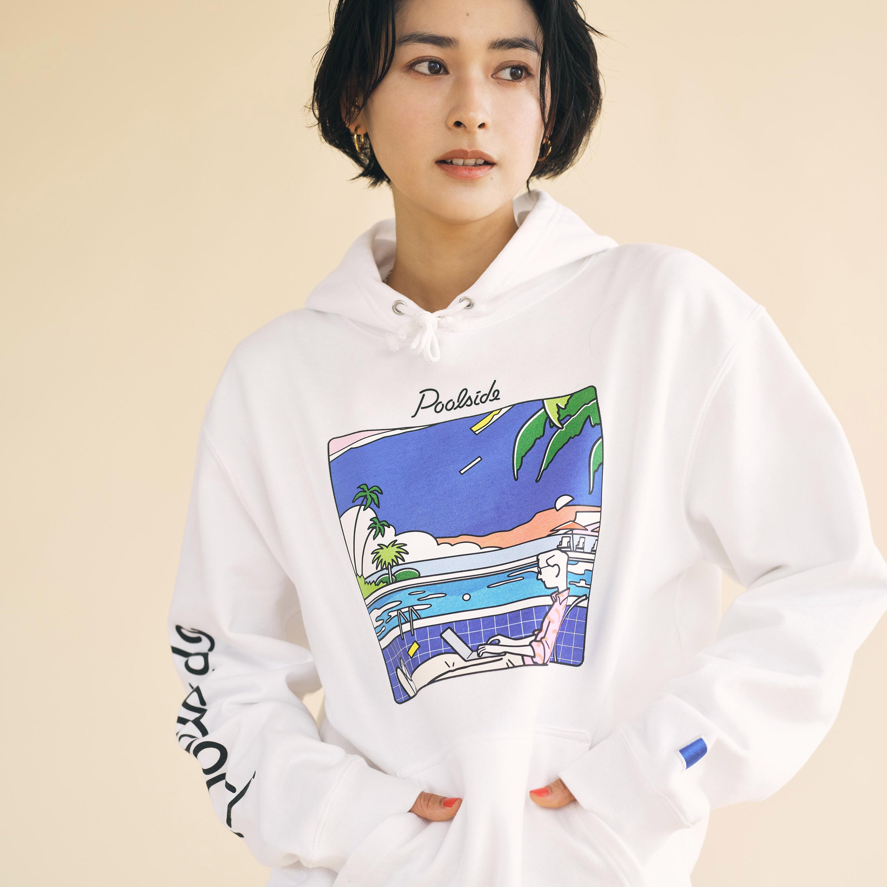 Poolside フーディ フロントロゴプリント