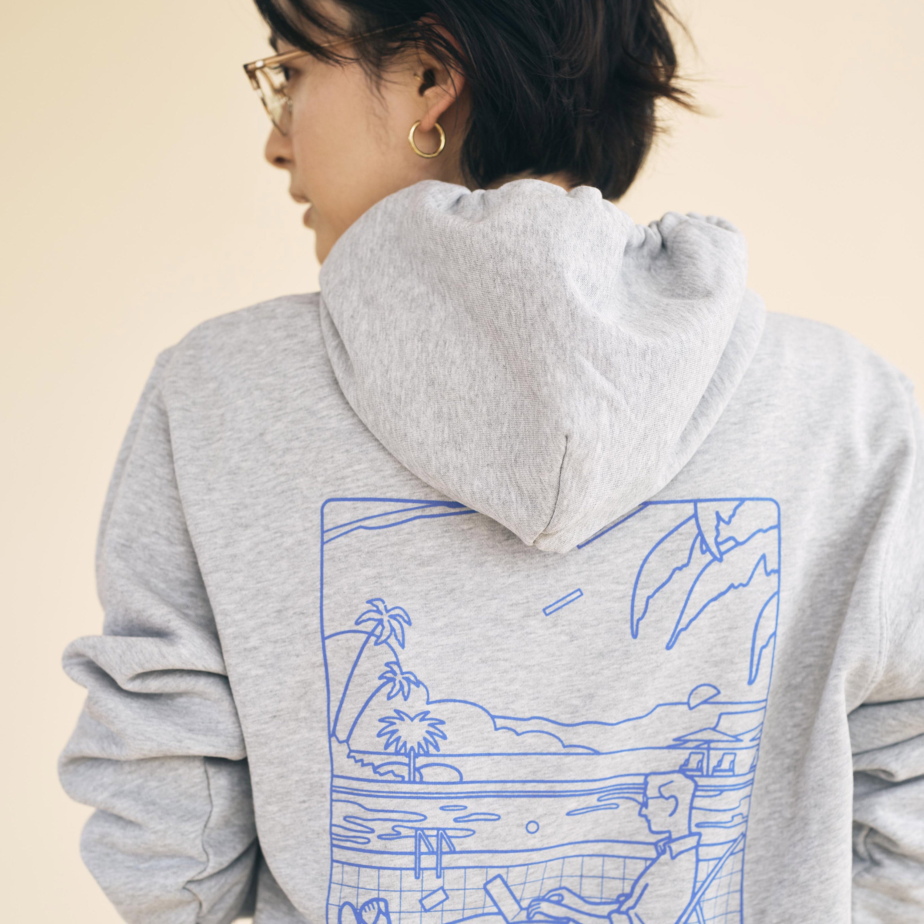 Poolside フーディ バックロゴプリント