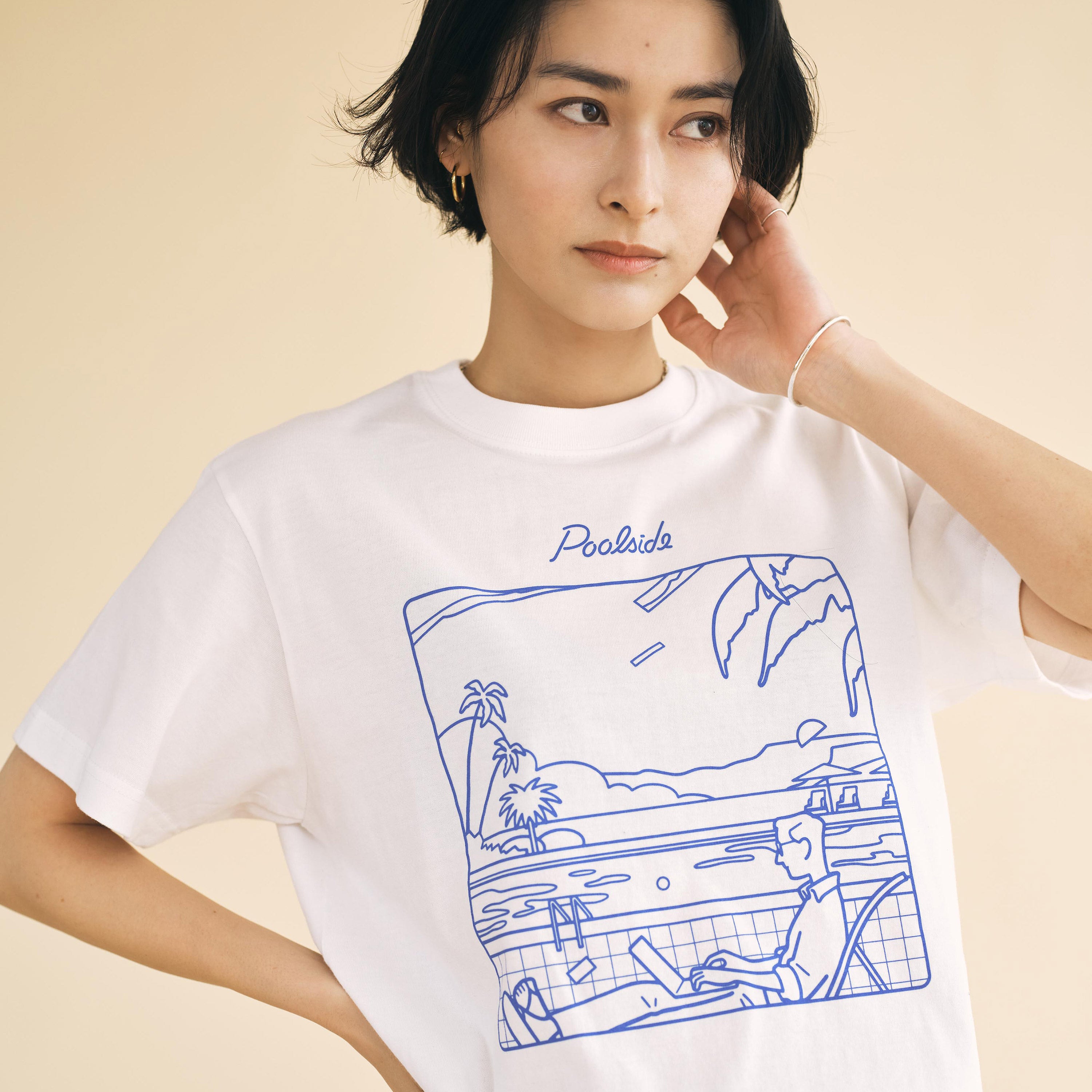 Poolside Tシャツ フロントロゴプリント