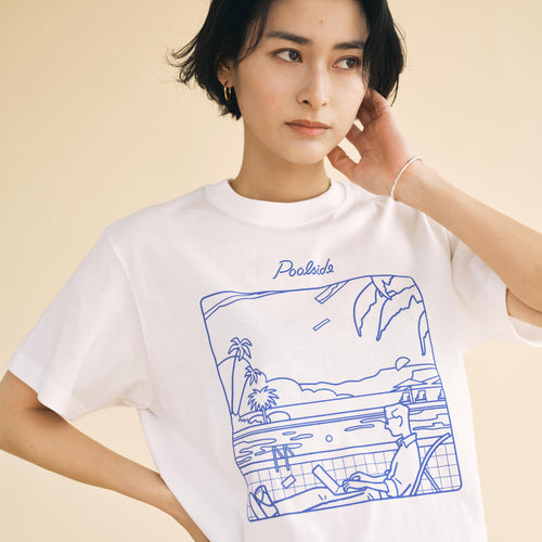 Poolside Tシャツ フロントロゴプリント